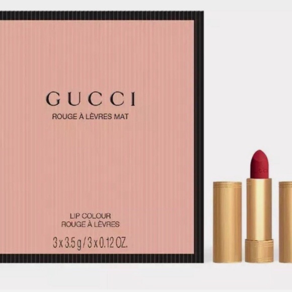 Gucci NIB Sealed  À Lèvres Mat Mini Lipsticks TrioSeLed - Picture 1 of 3